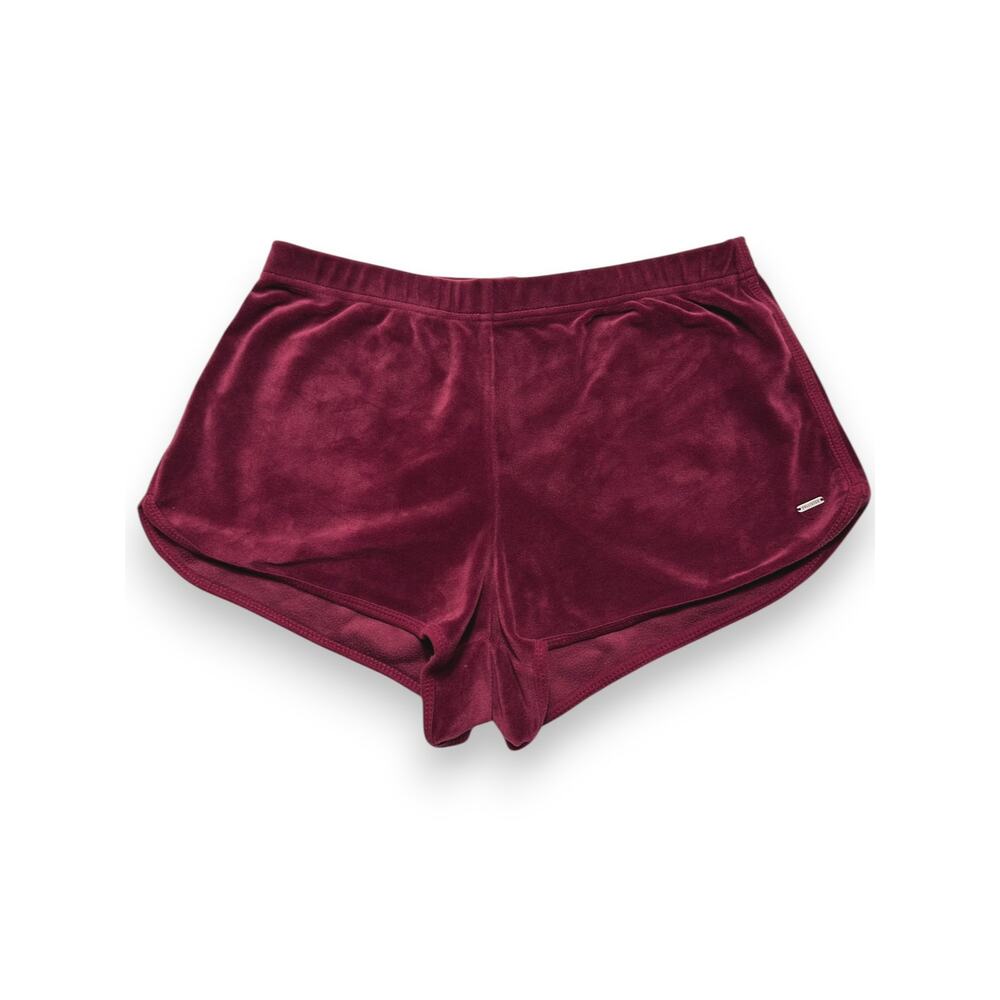 Hollister Burgundy Velvety Lounge Shorts Size Medium